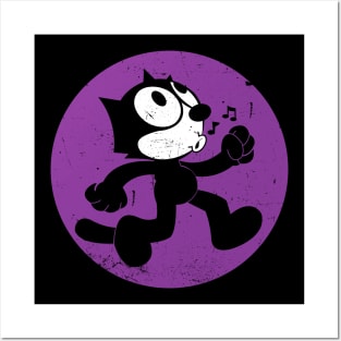 Felix The Cat Walking Whistling Posters and Art